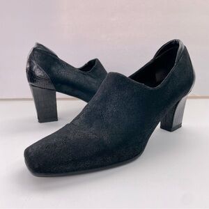 Donald Pliner Black‎ Square-Toe Heeled Ankle Boot